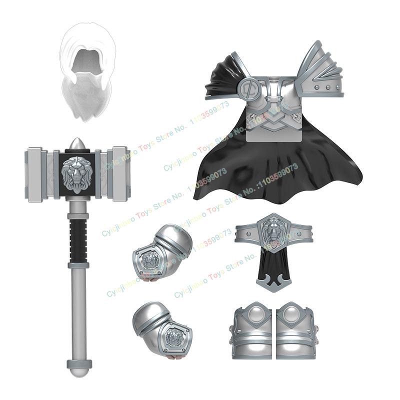 DT017 Chevaliers d'or Médiévaux Soldats en armure lourde Figurines Accessoires Blocs de construction Jouets pour enfants cadeaux