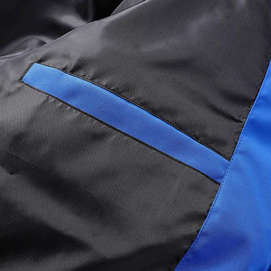 Men Cotton Coat Stand Collar Long Sleeve Zip-up Thickened Cotton Jacket