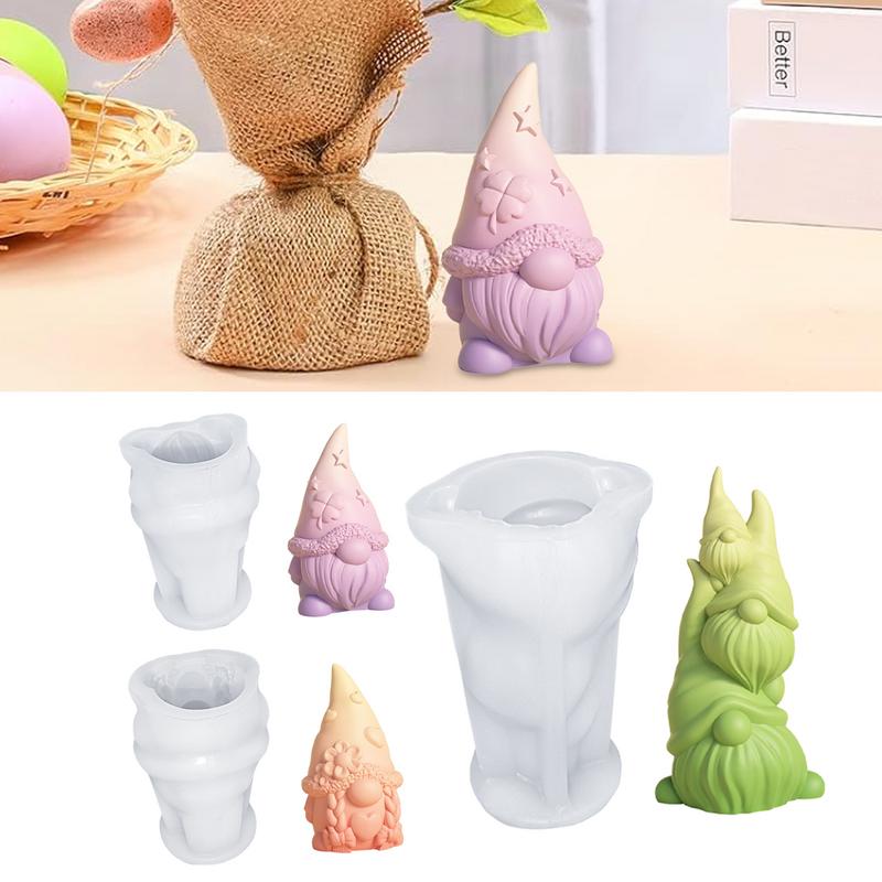 New Faceless Dwarf Silicone Molds 3D Gnome Fondant Scented Candle Clay Plaster Resin Crafts Mold  2025 Easter Gift Home Decor