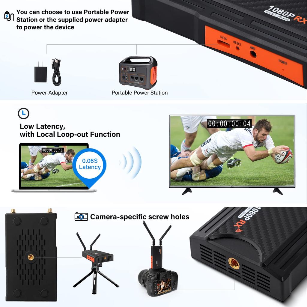 Wireless HDMI 1080P HD Wireless HDMI Wireless HDMI Expansion Wireless HDMI Transmitter with Infrared Remote Control Can Wirelessly Transfer from