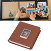 Lther Cover Photo Album Vintage 288 Photos Large Capacity Small for 3in   Camera Photos Business Cards