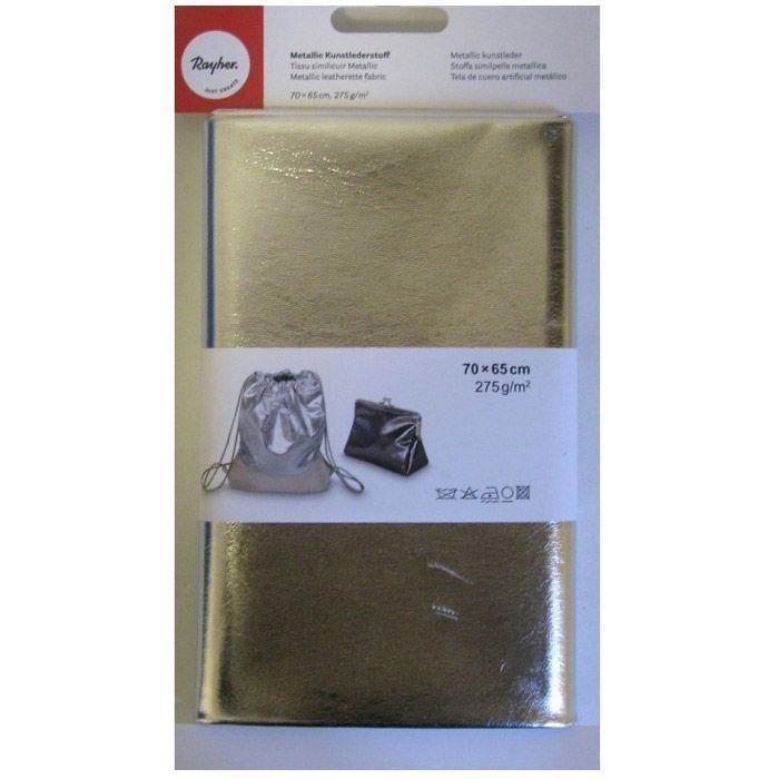 Faux Leather Fabric 'Rayher' Cashmere Gold 70x65 Cm