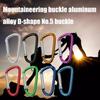 Bunte Karabiner-Schlüsselanhänger Aluminium D-Ring Schnalle Federkarabiner Schnapphaken Clip D-Ring Schlüsselanhänger Kletterzubehör