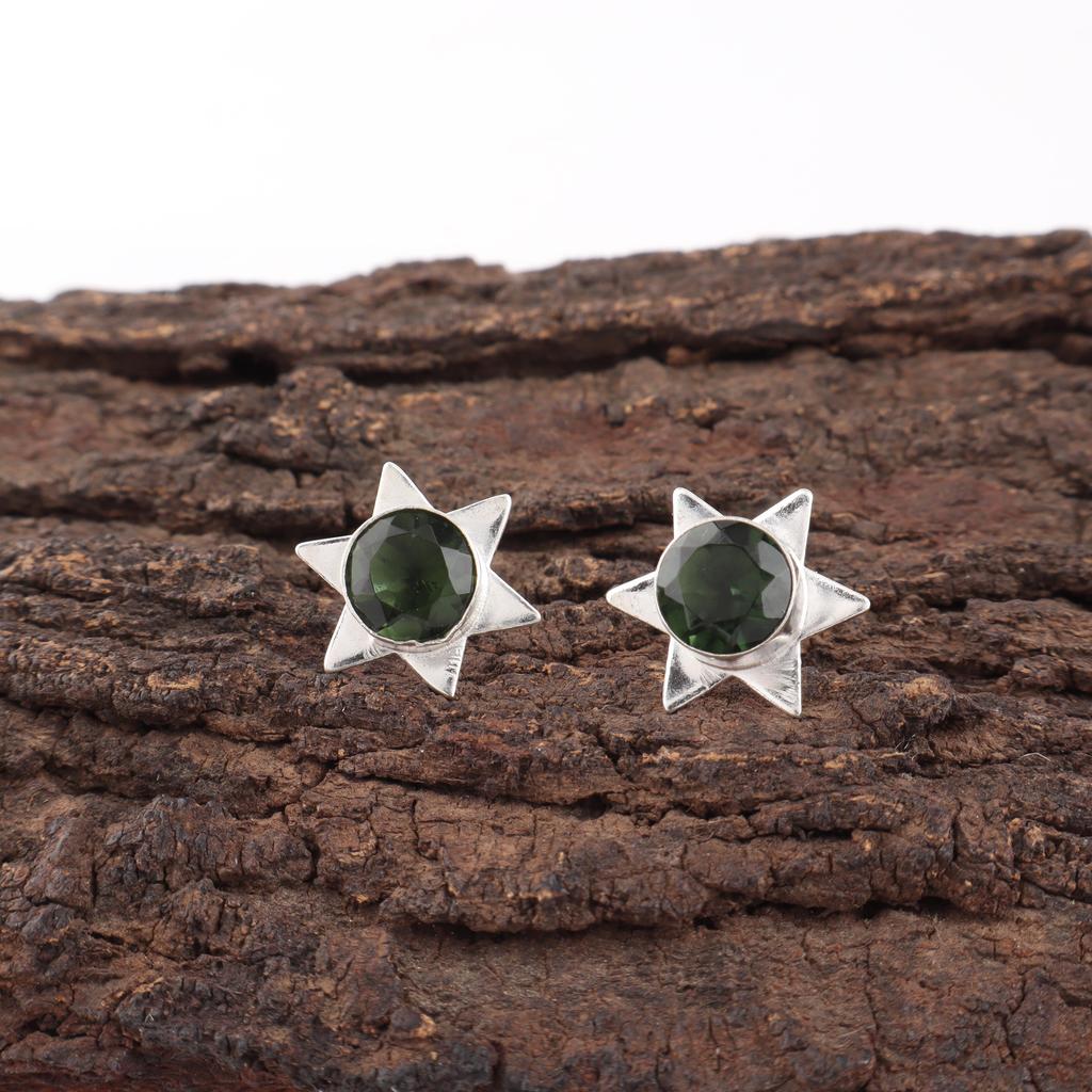 Green Tourmaline Gemstone Jewelry, 925 Solid Sterling Silver Earring, Amazing Tourmaline Earring, Handmade Designer Jewelry For Women