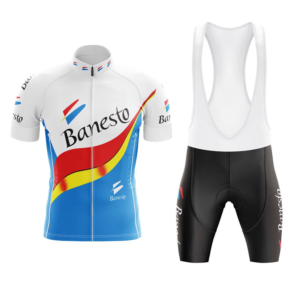 2026 Retro Cycling Jersey Set Men Short Sleeve Cycling Clothing Bib Shorts Gel Breathable Pad Classic Team Bike Kit Triathlon