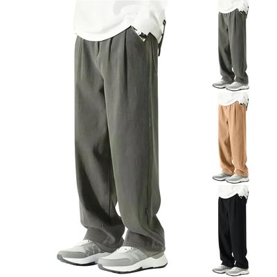 Men's Wide-leg Cargo Pants Vintage Casual Pants Loose Straight Pantsts