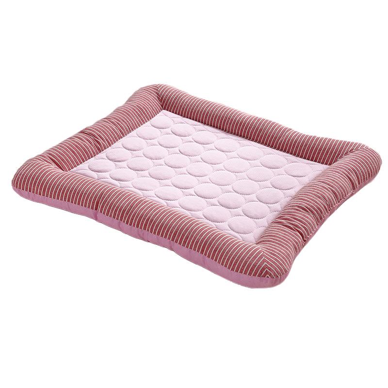 

Summer Cooling Pet Mat: Ice Silk Dog Bed & Car Seat Cooling Pad S розовый