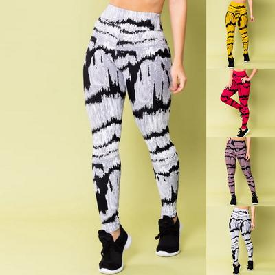 Damen-Tintenmalerei-Drucke, Stretch-Yoga-Leggings, Fitness, Laufen, Fitnessstudio, Sport, aktive Hosen