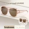 Óculos de sol polarizados UV400 portáteis para homens e mulheres, óculos de pesca vintage para dirigir, óculos quadrados para miopia, óculos de grau