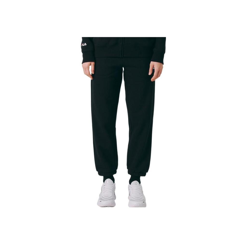 New FILA Knitted Sweatpants Unisex Black FS2FPE4101X-BLK