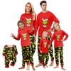 Matching Family Pajama Set with Round Neck Long Sleeve Top and Pants for Women and Kids, Fun Print Loungewear