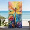 Serviette de plage Style Vintage Libellule, 100% Polyester Thème Fantaisie Séchage Rapide pour Plage Piscine Spa