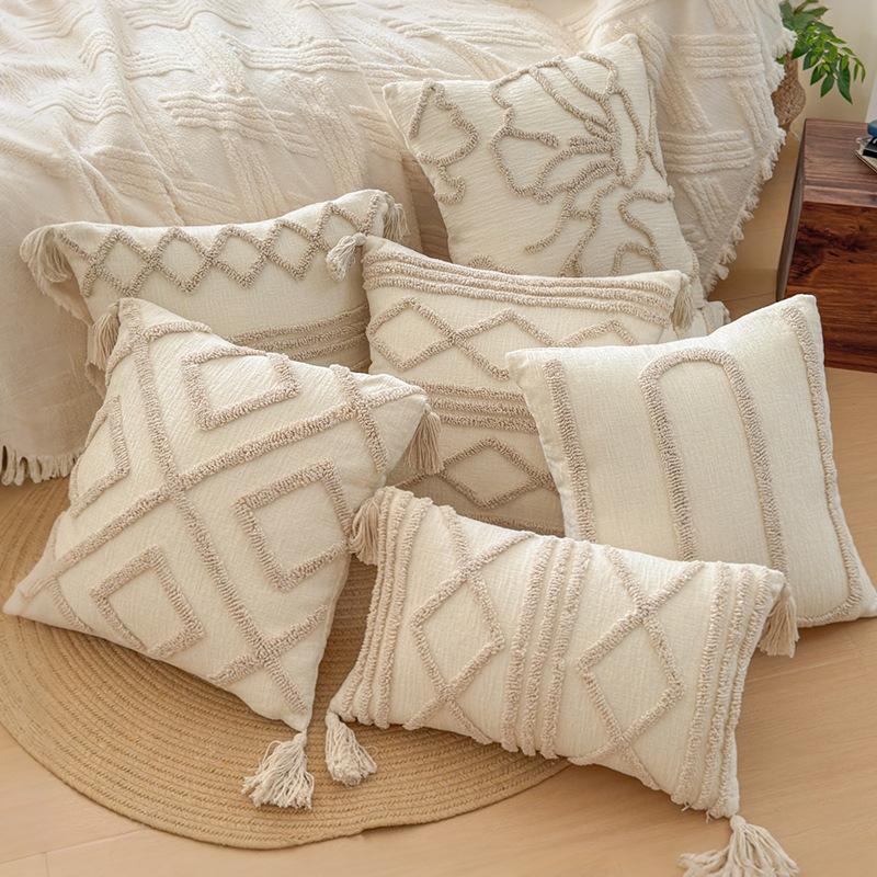 Leichter Luxus High-End Sofakissen Kissenbezug Böhmischer Stil Bettkopfteil Erkerfenster Kissenbezug 45×45cm