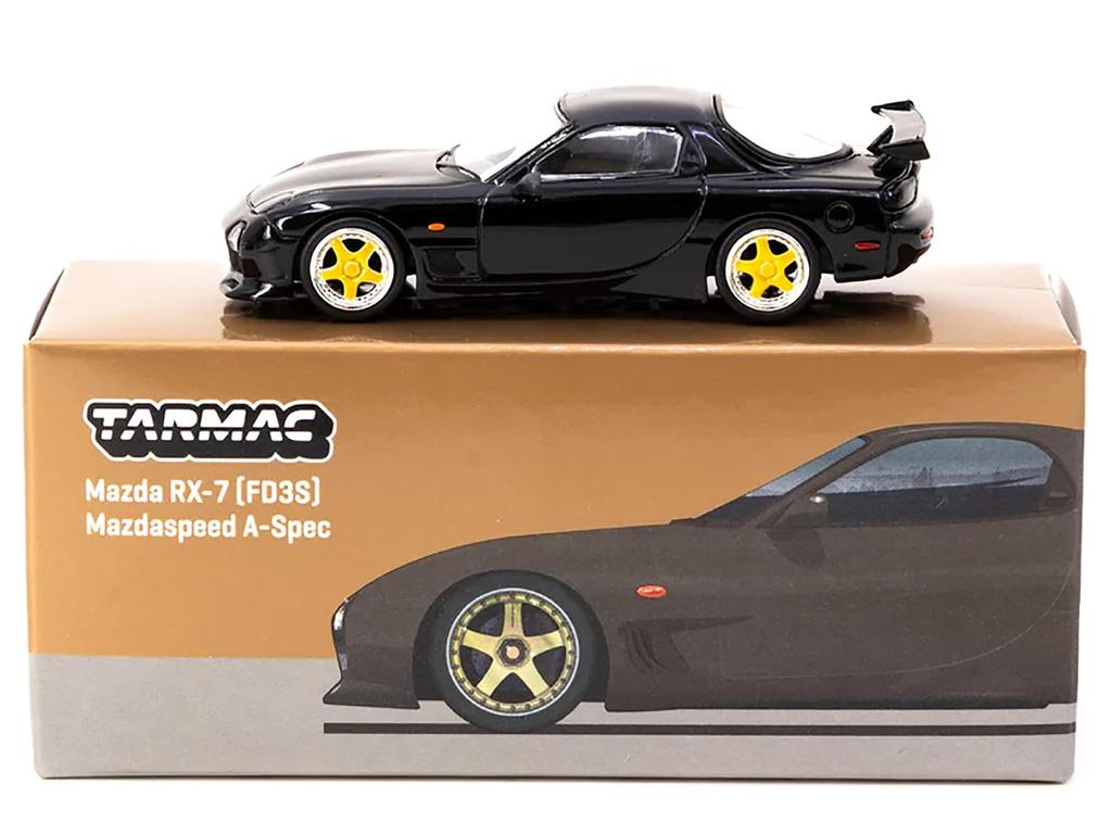 Tarmac Works FD3S Speed Brilliant Black Global64 Series Diecast Model RX-7 A-Spec 1/64 T64G-012-BK