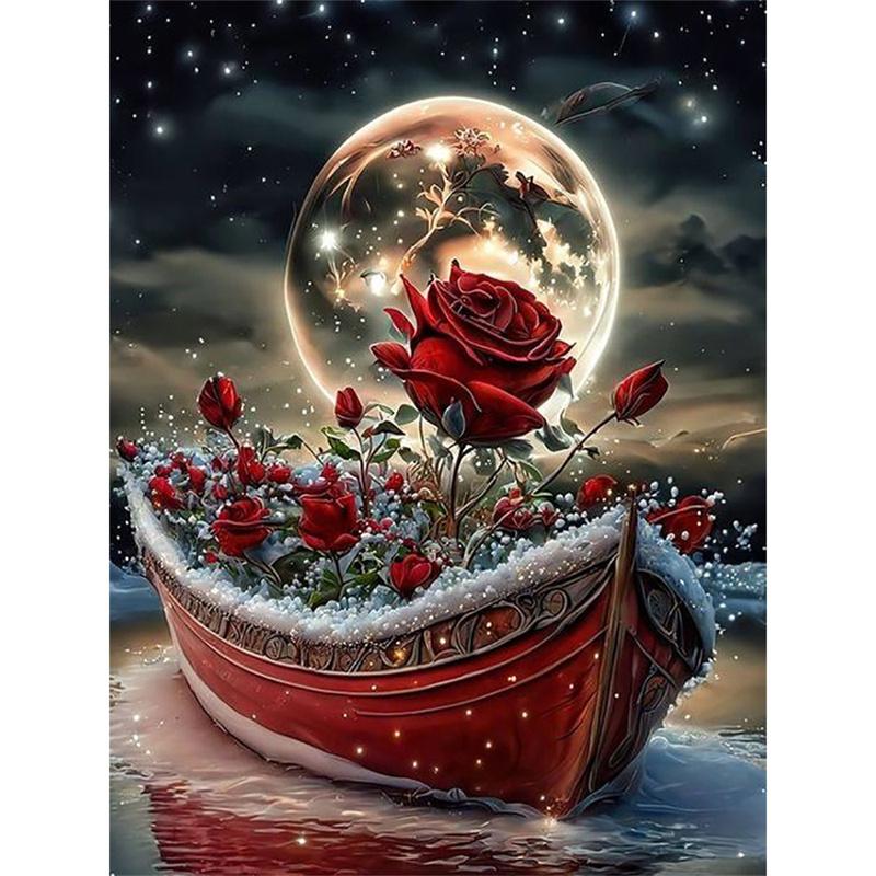 5D DIY Diamond Painting Flower Scenery Diamond Embroidery Painting Full Round Diamond Mosaic DIY Rhinestone Home Decor Gifts