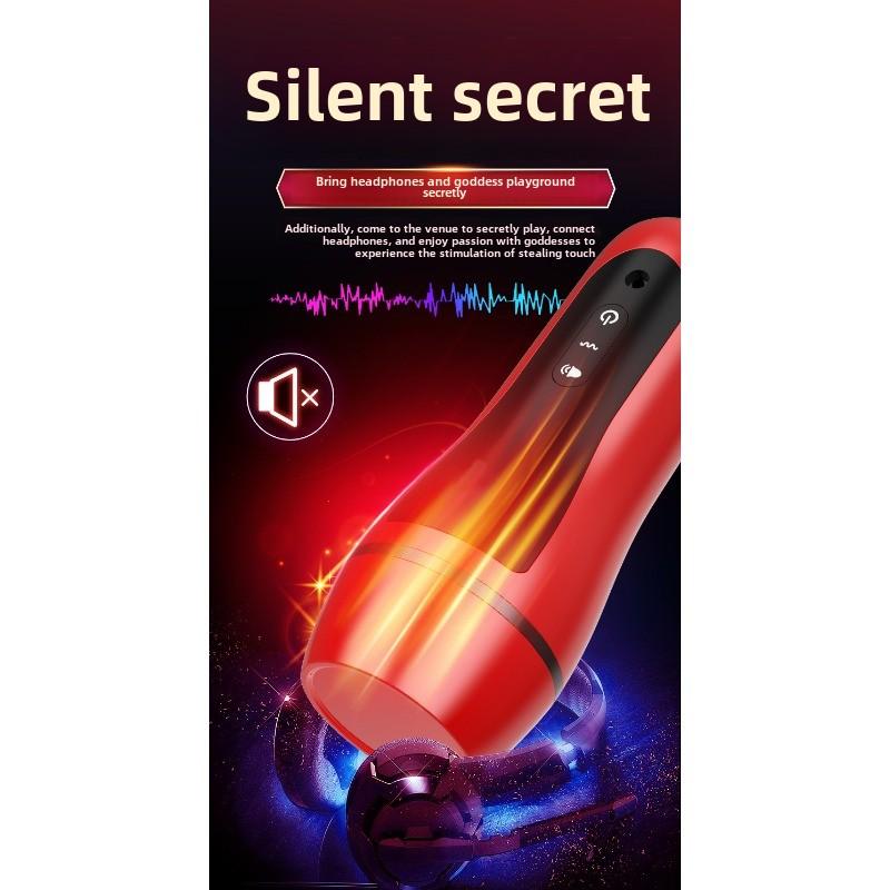 Digital Aeroplane Cup Male Rechargeable Vibration Interactive Pronunciation Cup Electric Masturbator Adult Erotic Sex Products