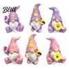 Macaron Color Resin Statues for Gifts Halloween Gnome Statue Spring Butterfly Bird Flower Weatherproof Lawn Gnomes Yard Figurine Garden Patio,