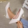 Sequined Pointed Toe Pumps Women Elegant Thin Heels Office Wedding Shoes Woman Plus Size Shallow Mouth High Heel Shoes