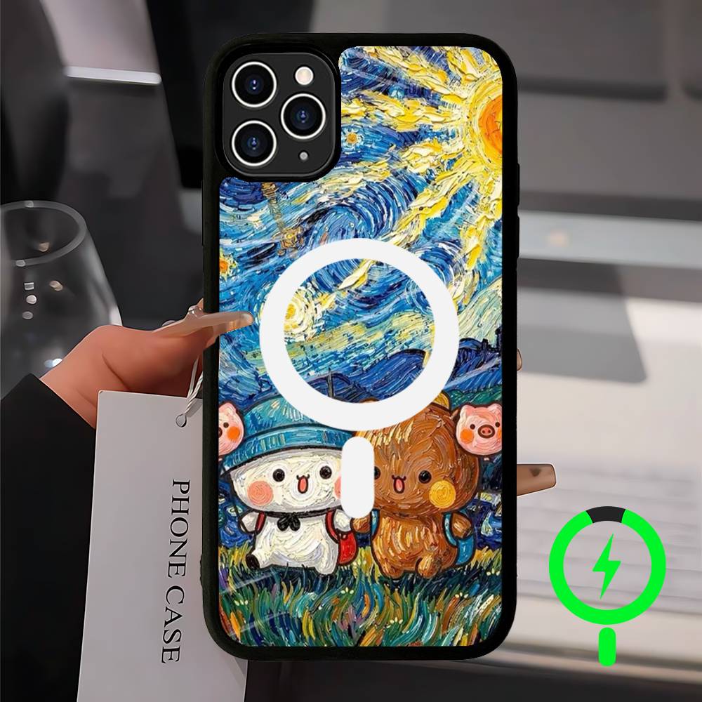 Bubu And Dudu Cute Cartoon Magnetic For Magsafe Phone Case For IPhone 17 Air 16 Pro Max 15 14 13 12 11 Protective Cover