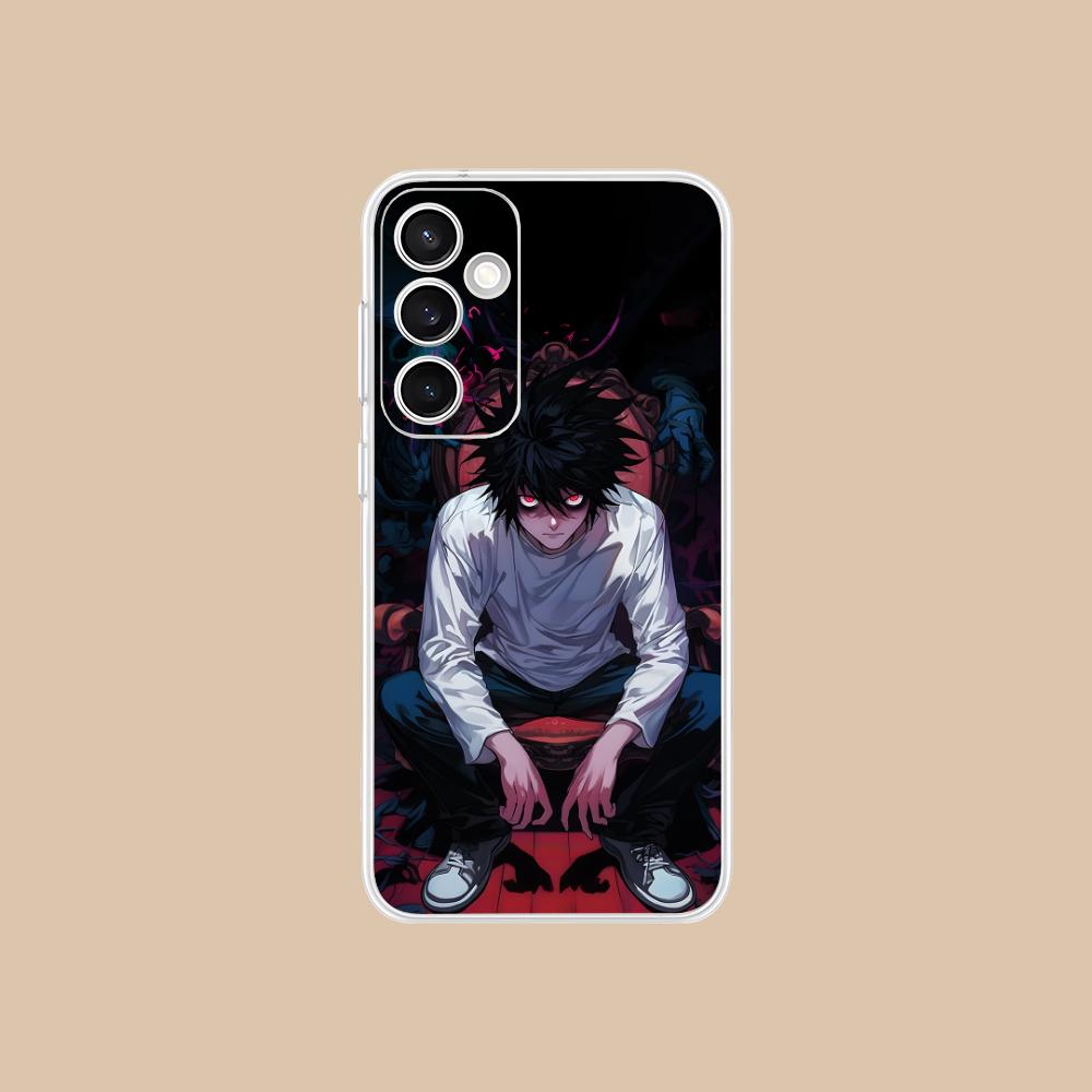 Death Note L Lawliet Mobile Phone Case for Samsung Galaxy S25 S24 S23 S22 S21Plus FE Ultra Clear Colorful Cover Cover Pretty