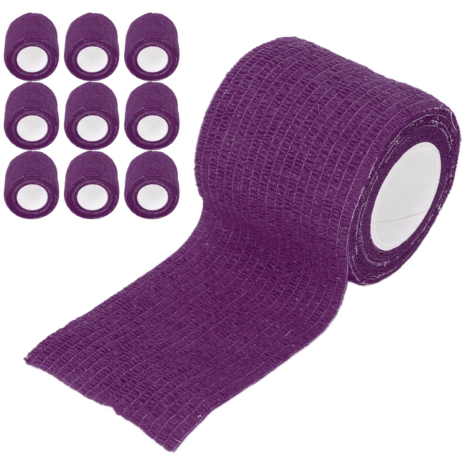 

10 шт. многофункциональная одноразовая самоклеящаяся эластичная повязка ударопрочная противоскользящая ручка для татуировки фиолетовый