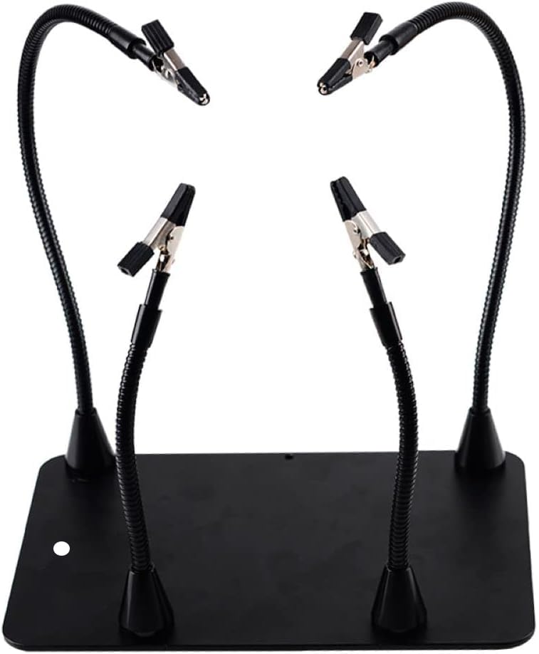 

Flexible Helping Hand Soldering Station Welding Frame Third Hand Movable Flexible Metal Arm Stable Base Electronic Repair Tool чорний