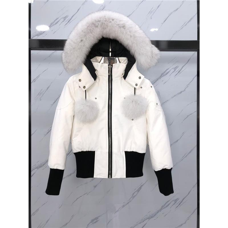 Palm Moose #scissors down jacket Canadian women's fox hair hooded jacket