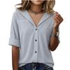Women's Striped Button Down Shirt Long Sleeve Collared Casual Slim Fit Lightweight Summer Blouse for Everyday Wear