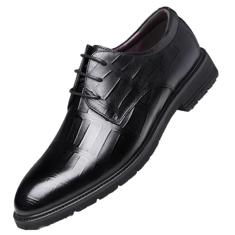 Leather shoes men's new business dress shoes breathable and wear-resistant men's British and Korean version pointed leather shoes