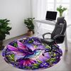 1 Stück Kolibri Garten Büro Runder Teppich, Unter Bürostühlen Schlafzimmer Wohnzimmer Heimdekoration, Raumdeko