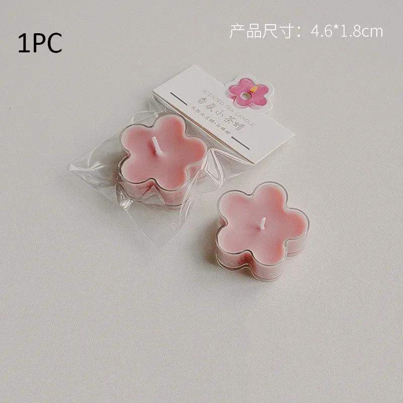 Flower Candle 4h Tea Light Scented Candle Aromatherapy Soy Wax Candles Wedding Birthday Candle Party Home Decoration