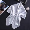 90cm Solid Colors Neckerchief Hijab Scarf For Women Soft Satin Headband Hair Scarves Female Square Shawls Head Scarfs For Ladies