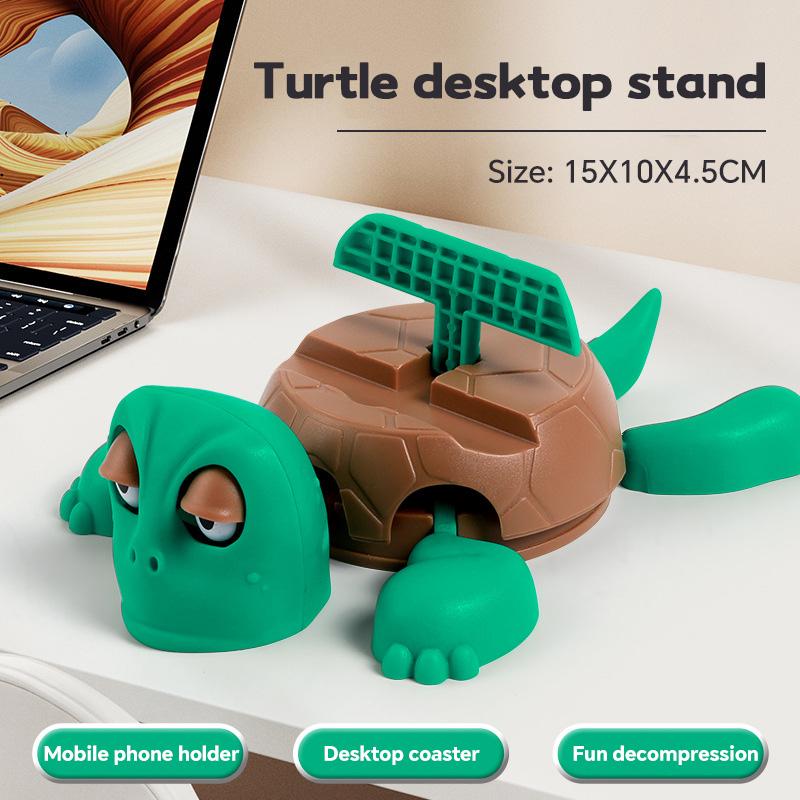 

Creative Coaster Turtle Cup Pad Phone Holder Stand Tea Coffee Mug Drinks Holder Tableware Decorative 3D Printed Ornament зелений