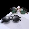 Korean Style UV400 Brand Designer Small Frame Eyewear Leopard Black Glasses Vintage Sun Glasses Round Sunglasses for Women