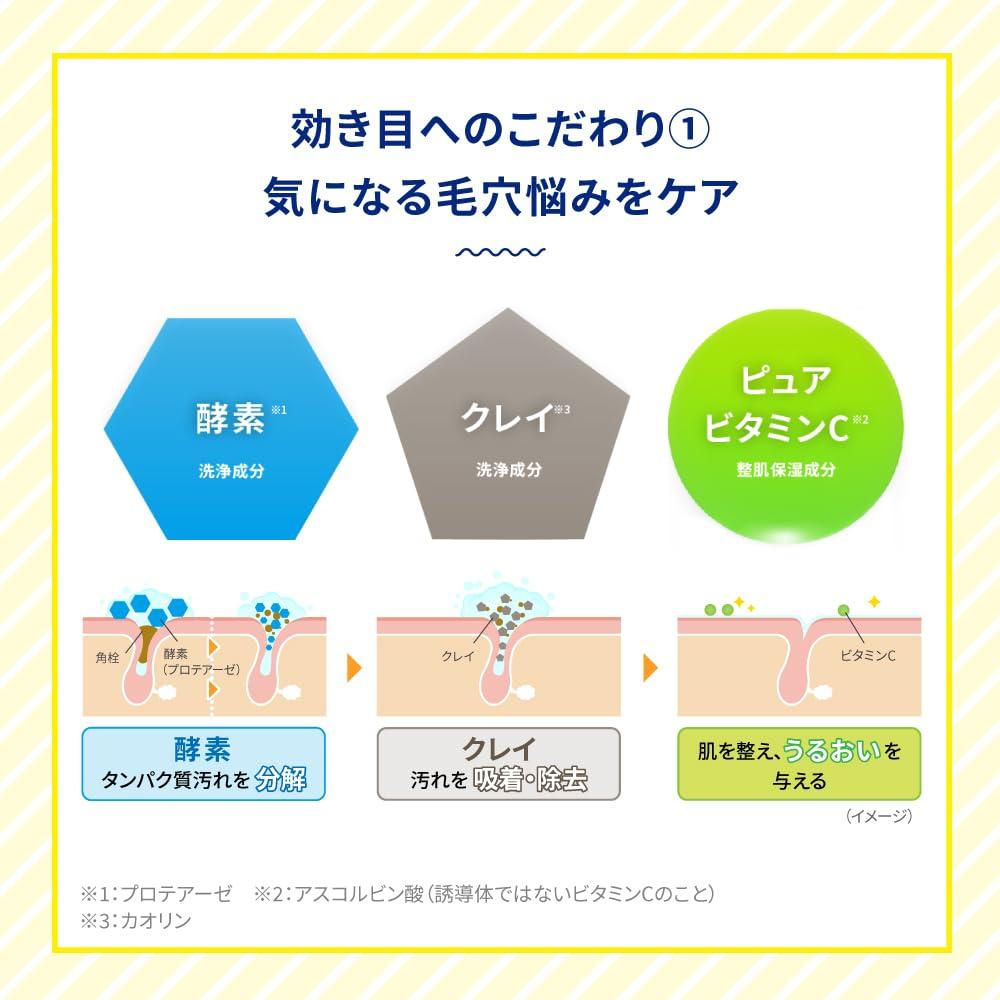 Melano CC Deep Clear Enzyme Facial 130g x 2 pack enzymes and vitamin Gokujun sachet Cleanser, (with C) + included.