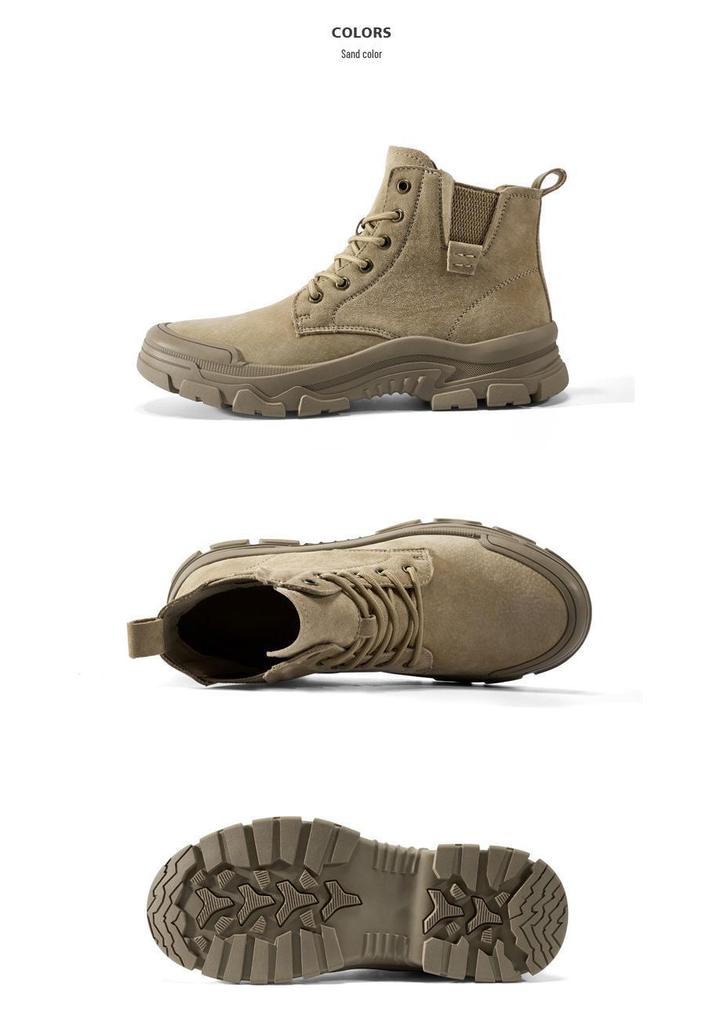 Men's Retro Martin High-top Hiking Boots - Spring/Autumn Outdoor Fashion Short Boots, Plus Size Available.