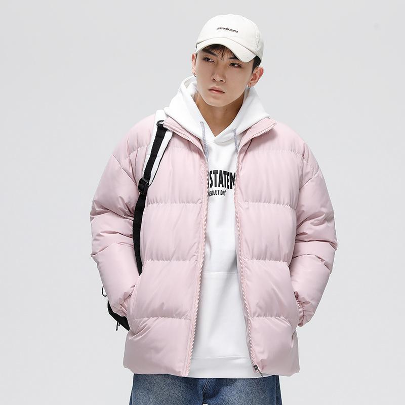 

Пуховик мужской зимний молодежный утолщенный теплый хлопковый пуховик мужской зимний трендовая хлопковая одежда 4XL розовый