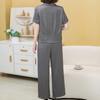 Women's Plus Size 2-Piece Set, Short Sleeve Button Top & Wide Leg Pants (XL-5XL)
