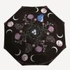 1pc Moon Phases Floral Mandala Art Print Umbrella with Plastic Handle,Suitable for All Seasons Home Travel Outdoor UmbrellaB2038