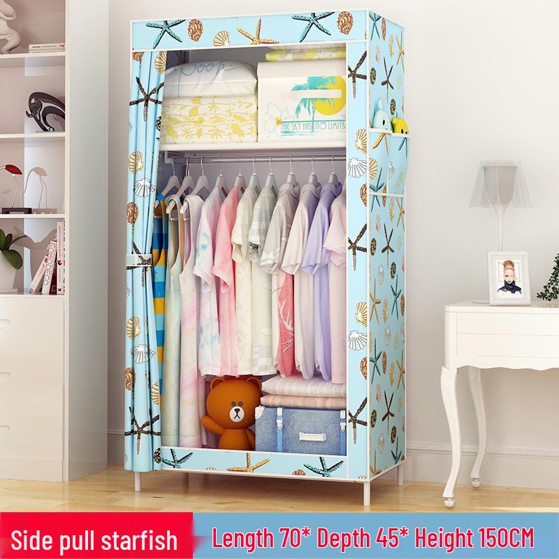 Space-Saving Modern Fabric Wardrobe for Adults and Children - Ideal for Dormitory and Bedroom Use.
