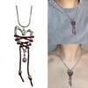 Contemporary Heart Necklace Flexible Bone Chain Structure Corrosion Resistant Alloy Materials Fashion Accessory