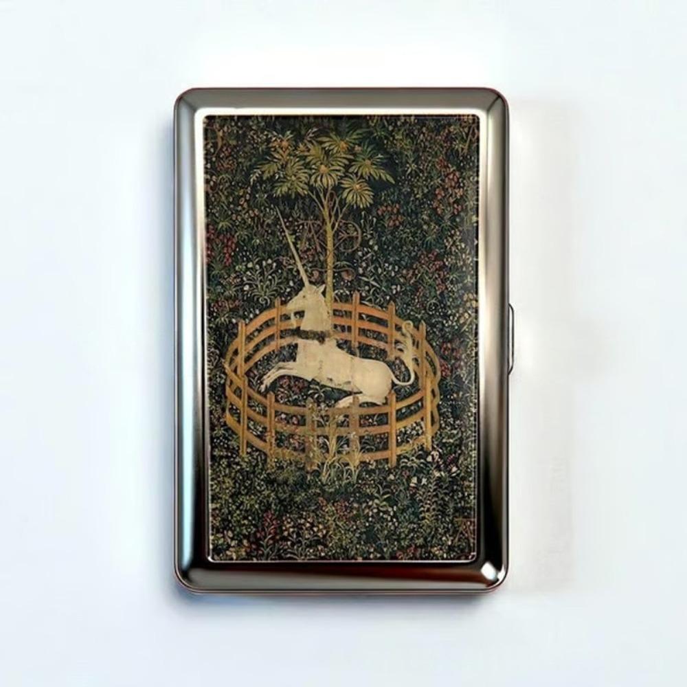 Vintage-Style Vintage Card Case Metal Material Easy Snap Metal Case Versatile Design Multi-function Cash Case ID Card Holder