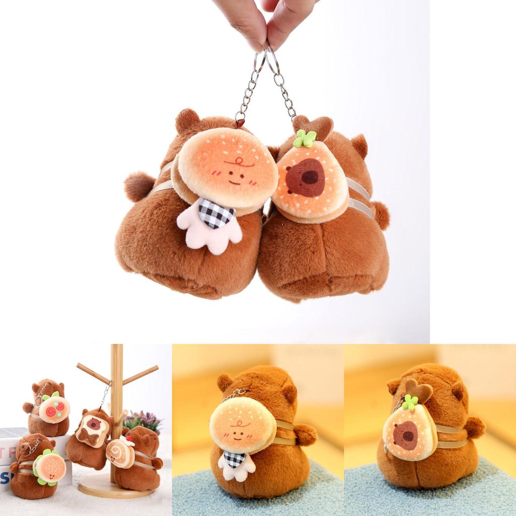 Capybara Animal Plush Keyring Cute Water Bear Toy Suitable For Bag Decor And Gifts