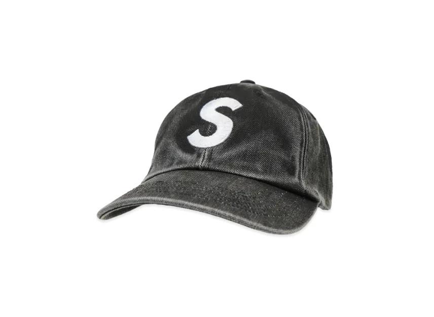 785724 Supreme Pigment Coated S Logo 6-Panel Black One-Size