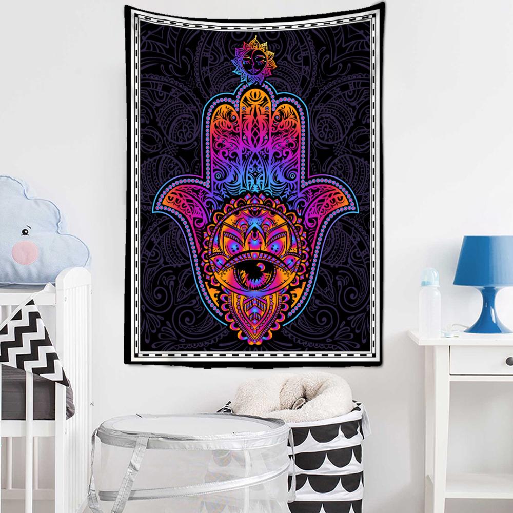 Teufelsauge Mandala Wandteppich Hängen Bunte Bohemian Hippie TAPIZ Hexerei Astrologie Tarot Karte Zimmer Home Decor