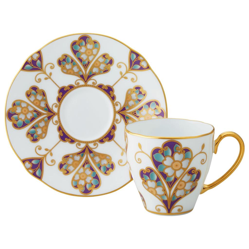Noritake Coffee Cup Homage Fine Porcelain & Saucer, 160cc, Collection, (Premium White), T2403/H-771