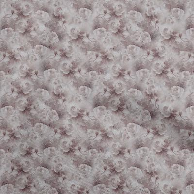 Cotton Poplin Gray Fabric Abstract Floral Fabric For Sewing Printed Craft Fabric By The Yard 42 Inch
