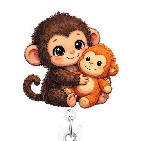 Porte-badge à enrouleur pivotant avec cordon rétractable à extraction douce de 60 cm en nylon, clip acrylique pour infirmières, médecins, étudiants, usage de bureau