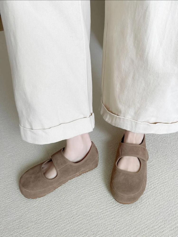 Retro Soft Bottom Round Head Mary Jane Shoes Women's Spring 2025 New Casual Japanese Sle  Gentle Wind Bean Shoes