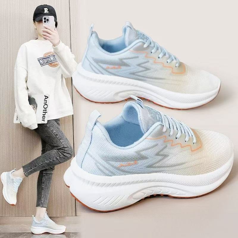 Summer new breathable fly knit shoes ins student running sneakers casual shoes